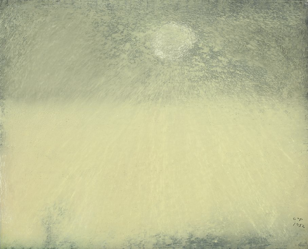 Carl-Henning Pedersen – Landscape composition with sun and haze