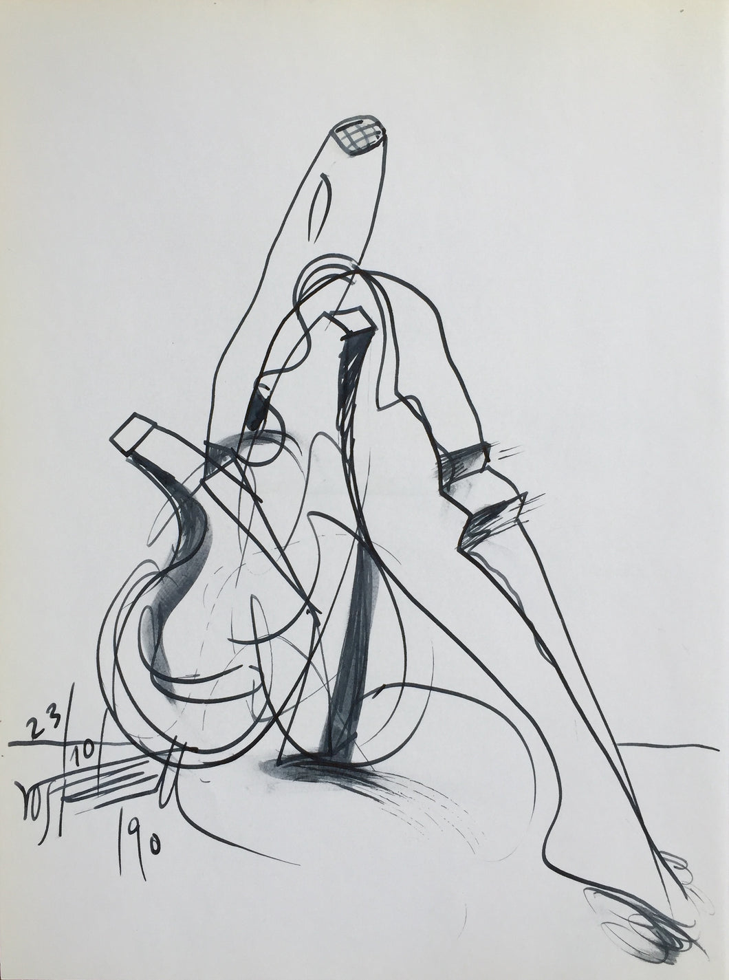 Wolf Vostell – Ink drawing 3