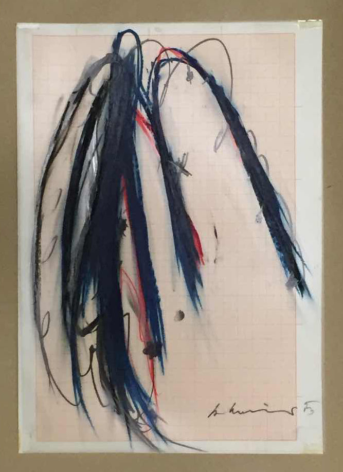 Arnulf Rainer – Colored chalk on paper